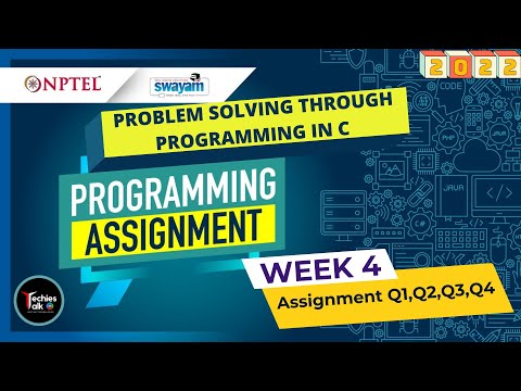 NPTEL Problem solving through Programming In C WEEK 4 Programming Assignment Solutions | Swayam 2022