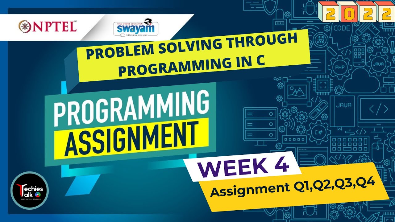 nptel problem solving through c assignment solutions week 4