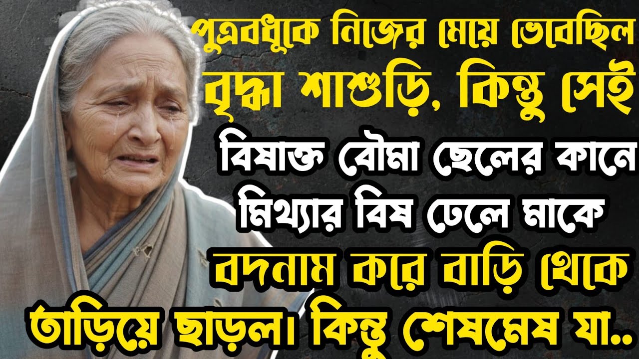 পুত্রবধূকে নিজের মেয়ে ভেবেছিল শাশুড়ি সেই পুত্রবধূ ছেলের কানে বিষ ঢেলে মাকে বদনাম করে তাড়ালো। এরপর