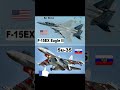 American vs Russian Air Power ⚡ F-15EX vs Su-35#shorts