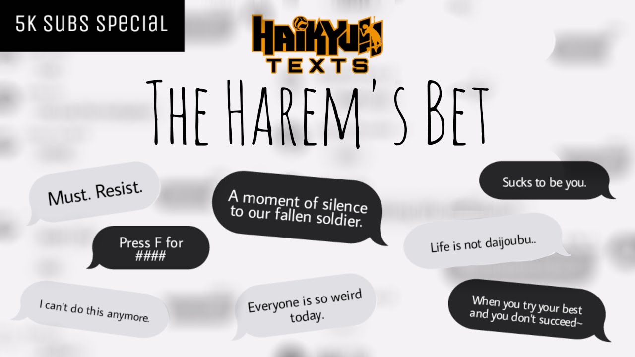 The Harem's Bet | Haikyuu Texts