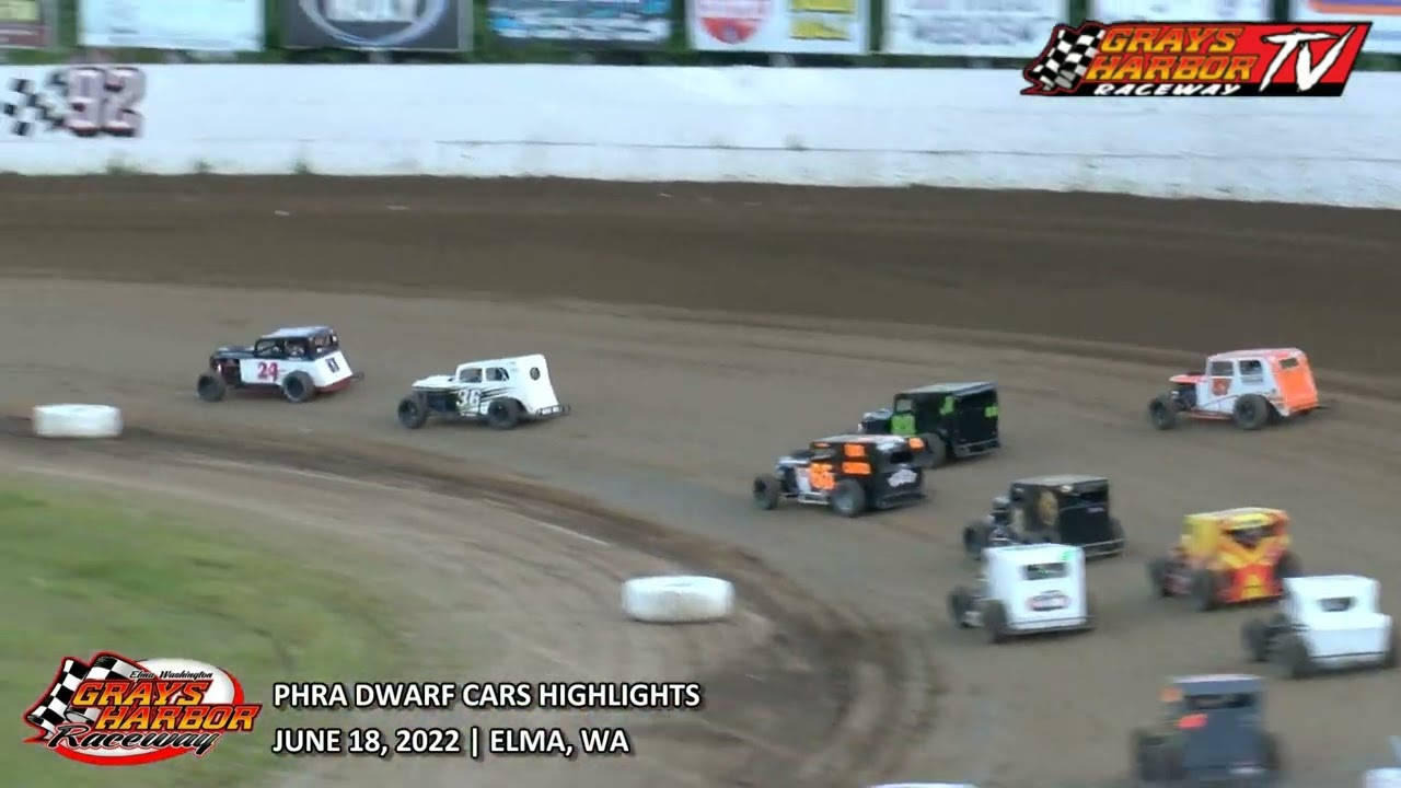 June 18, 2022 PHRA Dwarf Cars Grays Harbor Raceway Highlights YouTube