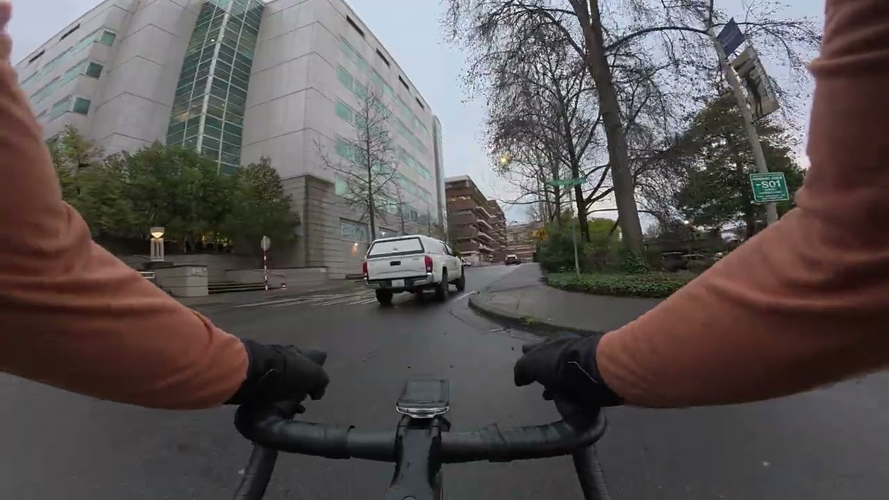 a wet January bike commute in Seattle from Fremont to Capitol Hill