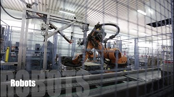 Keg line with robots