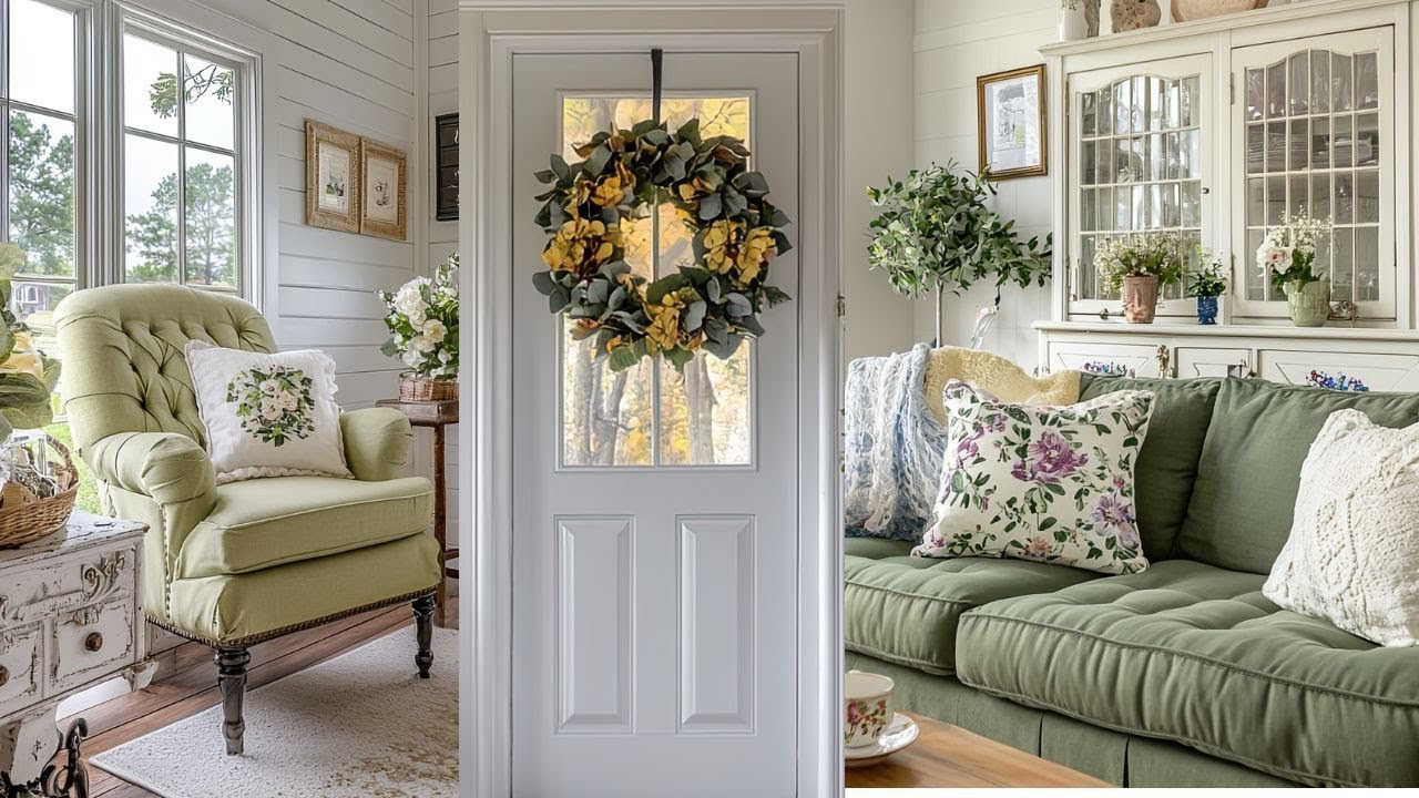 Grandma's House Makes You Fall in Love | Farmhouse Sage & Cream Cottage with Calming Antique Touches