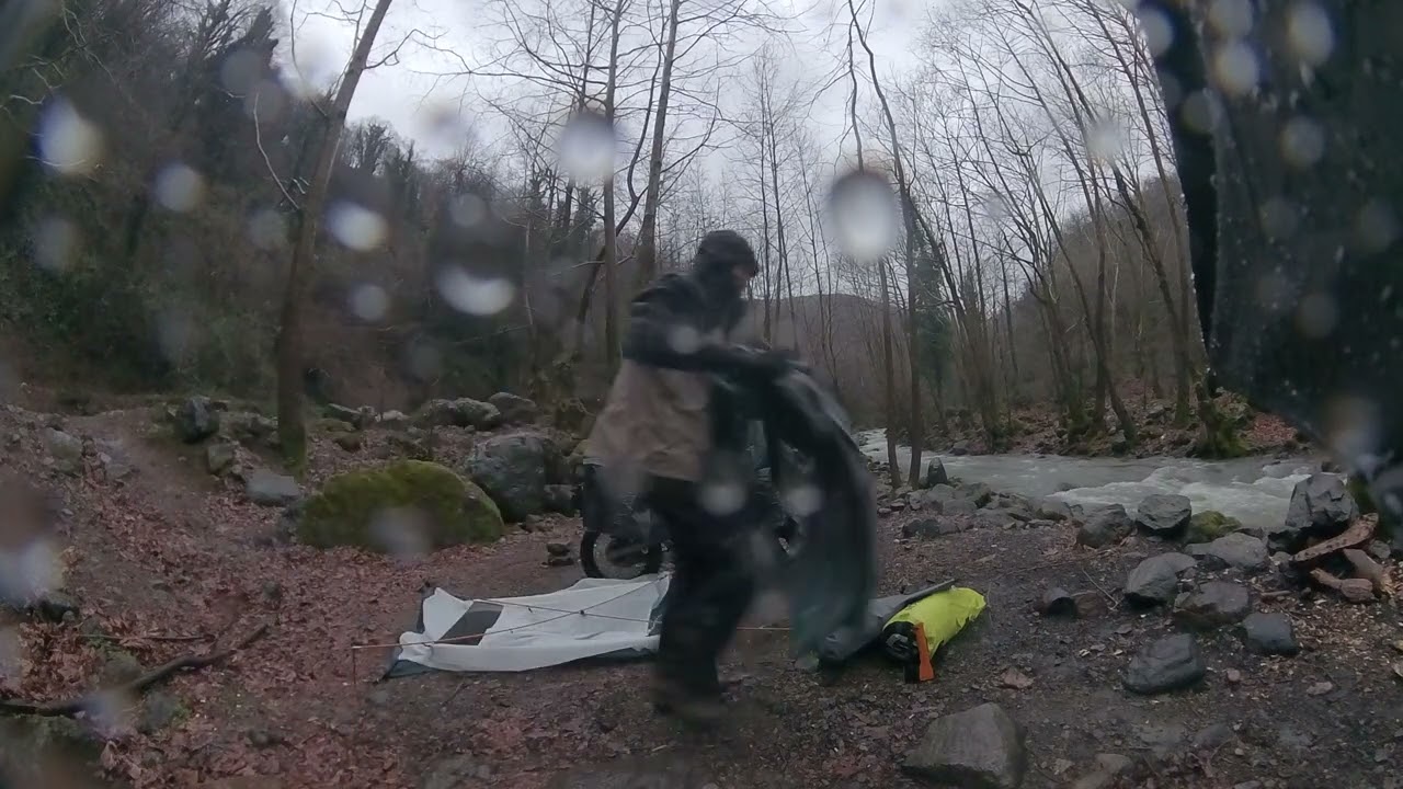 Silent solo motocamp in rain - Hero Xpulse 200