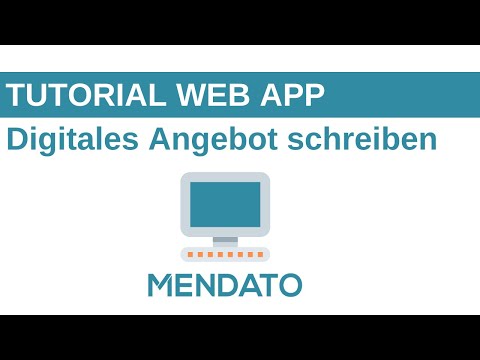 Tutorial Web App: Angebot schreiben Digitales