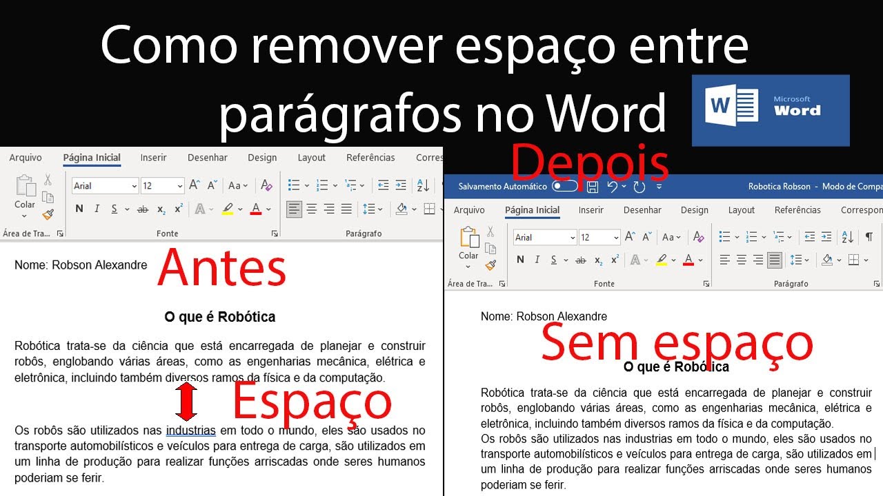 Como remover espaço entre parágrafos no Word, remover espaço entre os ...
