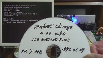 Installation of the Windows Chicago Build 490 on a retro motherboard