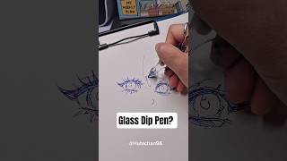 Using Glass Dip Pen For Drawing | Goddess of Water 💙 #hutachan Using Glass Dip Pen For Drawing | Goddess of Water 💙 #hutachan