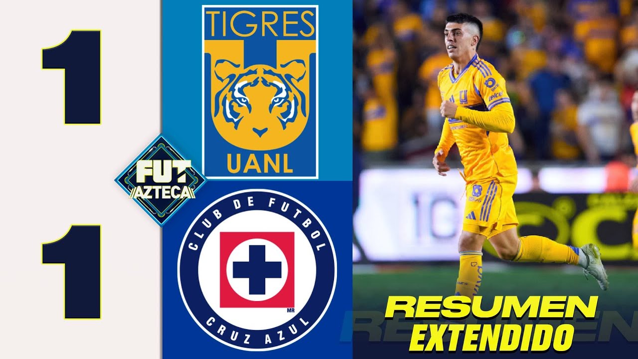 resumen-extendido-tigres-1-1-cruz-azul-jornada-12-apertura-2025