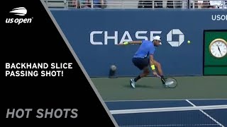 Stunning Backhand Slice Passing Shot From Matteo Berrettini | 2021 US Open