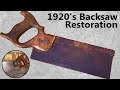 Restoring an old super rusty backsaw