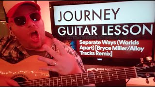 How To Play Separate Ways Worlds Apart Stranger Things Bryce Miller Remix - Journey Guitar Tutorial