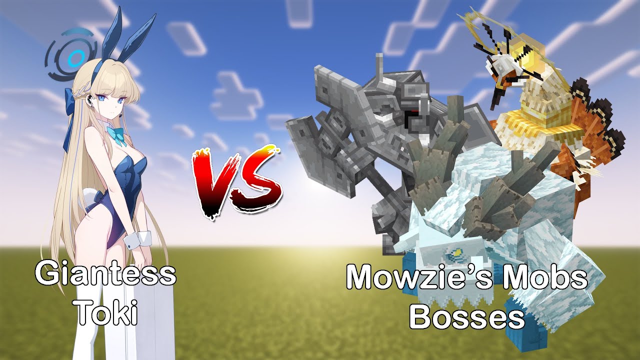 Giantess Toki VS Mowzie's Mobs Bosses | Minecraft Mob Battle