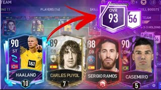 Insane 20m+ worth amazing p2w team upgrade in fifa mobile 22. ft haaland,Ramos,Puyol.