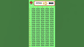 Can You Spot It in Just 6 Seconds? #spotit #findthenumber #hiddennumber #shorts