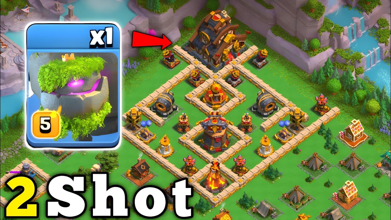 2 Shot Hardest Capital Peak With Mountain Golem in Clan Capital