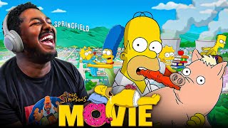 First Time Watching *THE SIMPSONS MOVIE* Almost Had Me Pass Out Laughing!