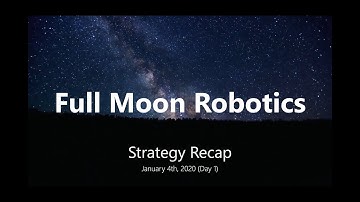 Full Moon Robotics - Day 1 Strategy Recap