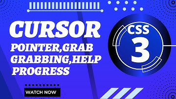 Cursor in CSS-Pointer, Grabbing, Grab, help, Progress Cursors in Urdu/Hindi|Web Coding With Bilal