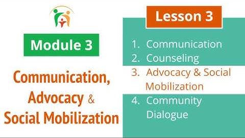 CHV Module 3.3 - Social Mobilization