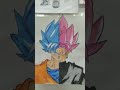 Goku/black goku half face drawing #goku #blackgoku #dragonballz #drawing