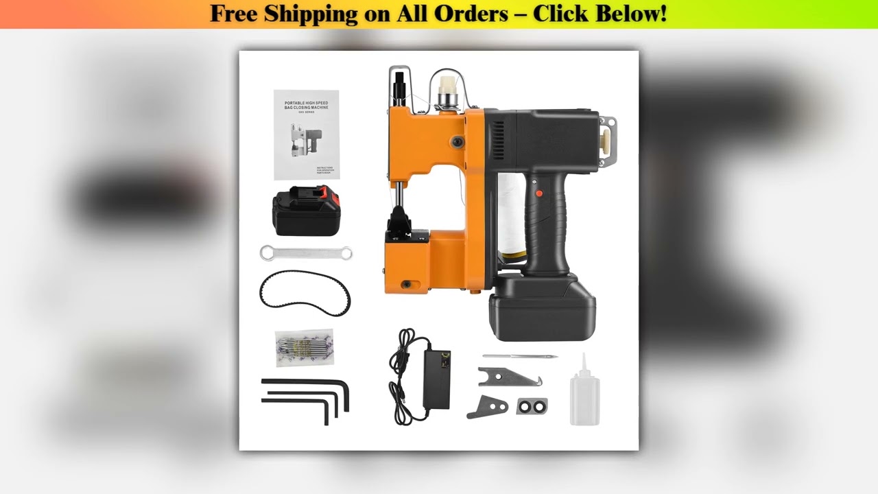 Electric Bag Sewing Machine Lithium Battery Handheld Industrial Packaging Sewing Machine for