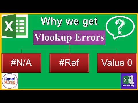 Excel Vlookup Formula Error, Why We Get NA, Ref, Value 0 When Using Vlookup Askexcelking