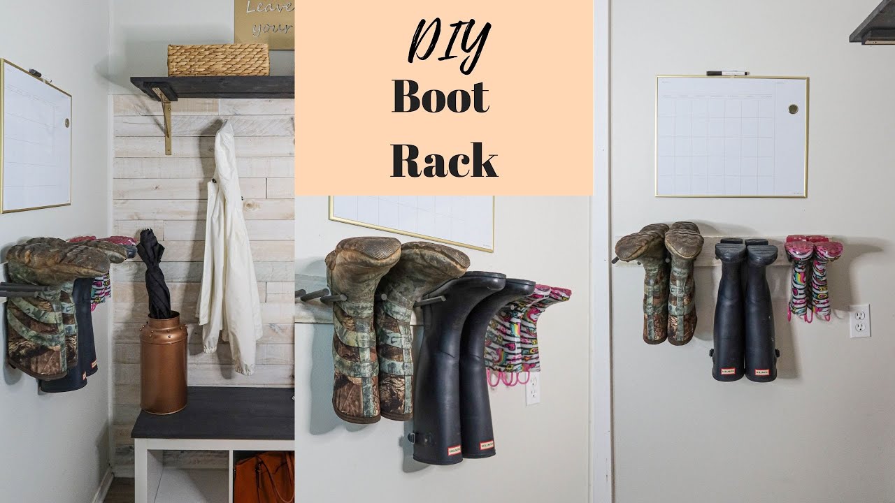 STUPID EASY DIY Boot Shoe Rack  How To Build a Boot or Shoe Drying Rack!!  