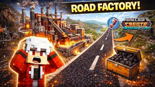 I Built an Asphalt factory to make REAL Highways!  | Create mod SMP
