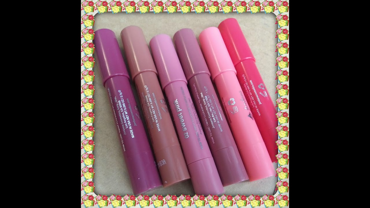 Jordana Twist & Shine Moisturizing Balm Stain Review and Lip Swatches YouTube