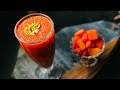 Healthy papaya fruit juice  how to make papaya juice at home refreshing juice teluginti vanta