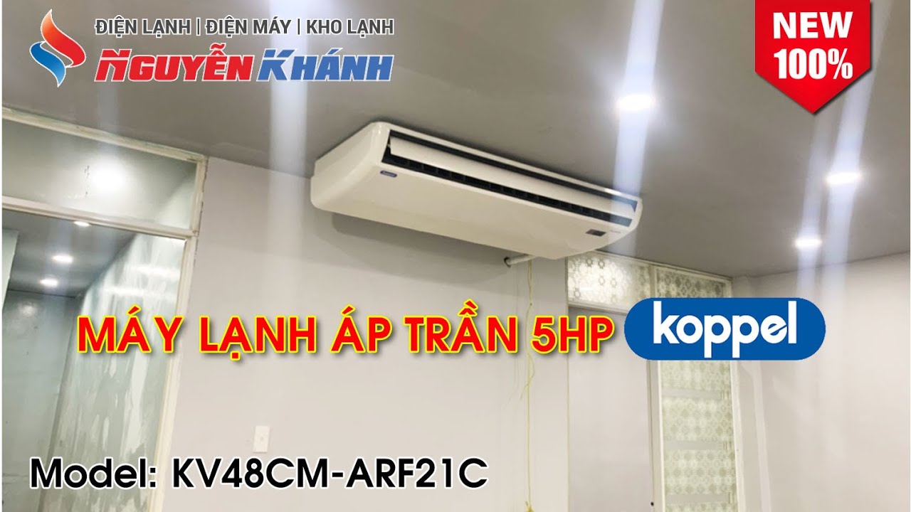 Lắp đặt máy lạnh áp trần Koppel 5HP cho quán Bida HD... - youtube