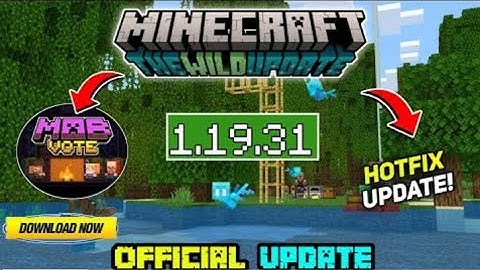 Minecraft Pe 1.19.31 Official Version Released | Minecraft Pe HOTFIX Update & Touch Controls!