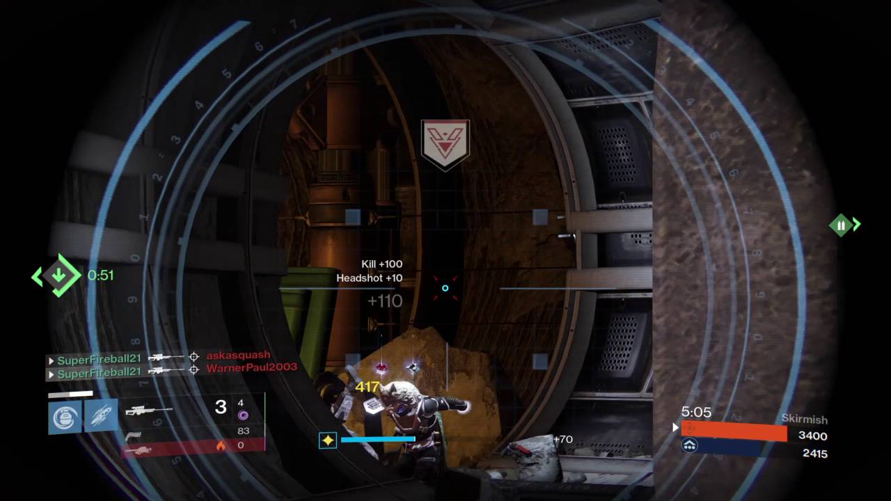 Destiny PVP - Sick Collateral Sniper Kill w/ Longbow