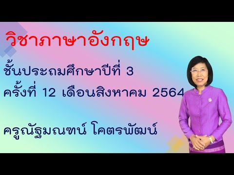 ภาษาอังกฤษ ป3 ครั้งที่ 12 เดือนสิงหาคม 64 Wild Animals