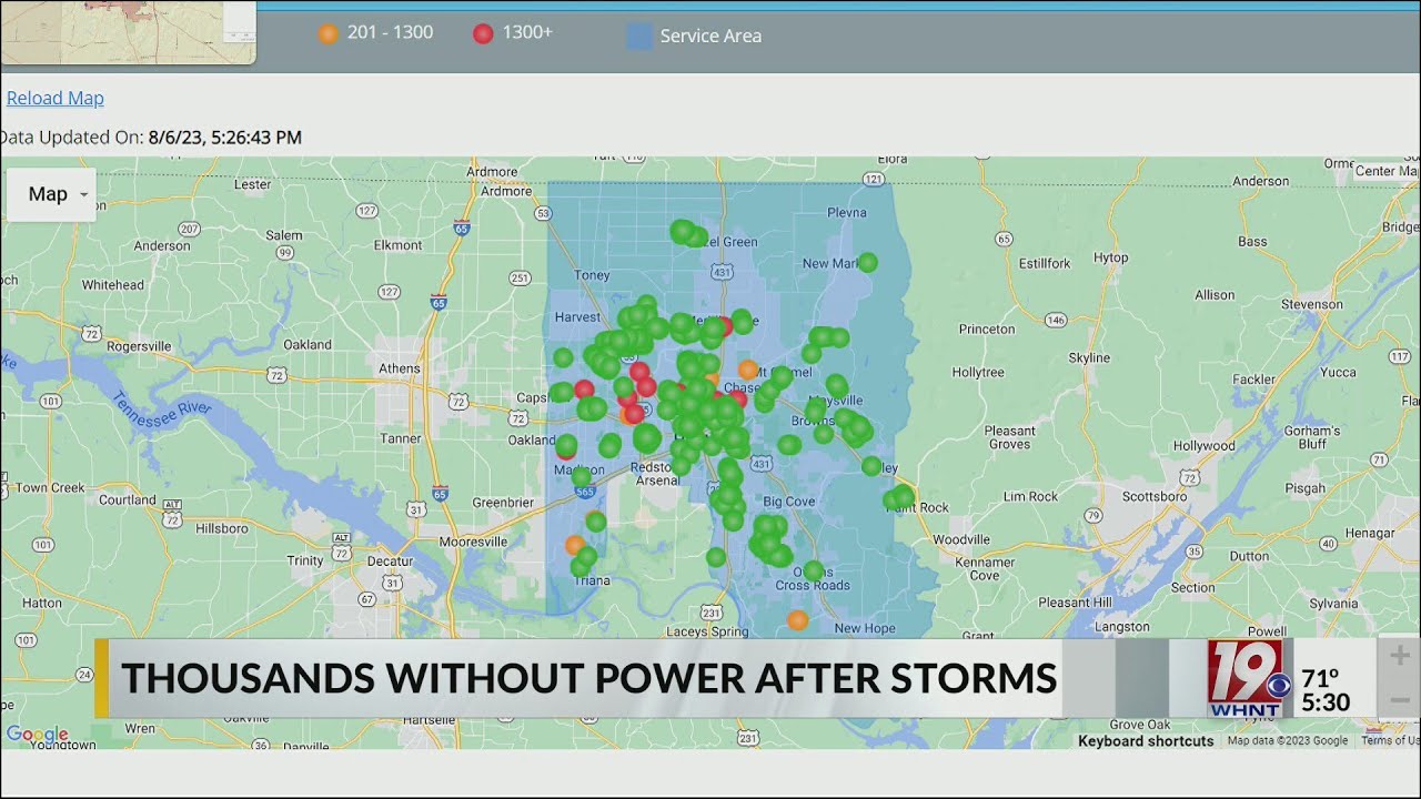 Damage Reported, Thousands Without Power After Sunday Storms | August 6 ...