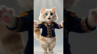 The dashing young general is here!🐱 #catdance #cuteanimaton #cuteanimaton