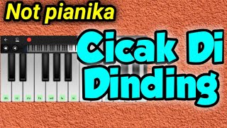 Not pianika Cicak Di Dinding lagu anak-anak