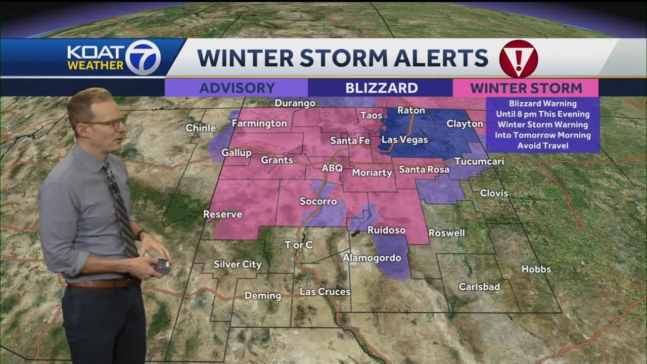 New Mexico major winter storm update - 2:00 p.m. Thursday - YouTube