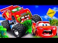 Big  smallmcqueen and mater vs long ge zombie slime apocalypse cars in beamngdrive