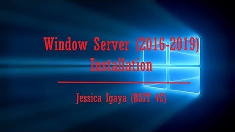 Activity #2 - Window Server (2016-2019) Installation