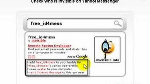 How to detect invisible users on Yahoo! Messenger