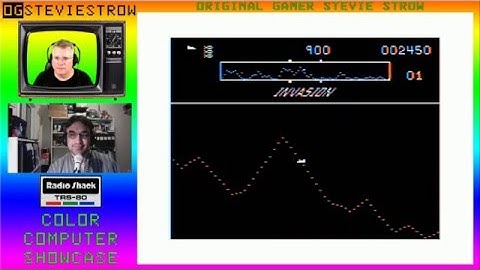 Planet Invasion - Defender Clone - 1982 - TRS-80 Color Computer Game