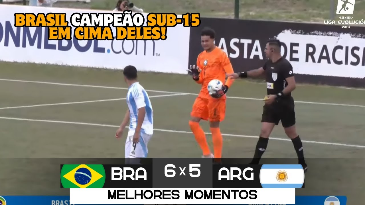 CANARINHOS CAMPEÕES | Brasil x Argentina | Melhores Momentos | Liga Evolucion Sub-15 2025