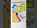 Creative Notebook Frontpage Design Ideas 💡#ytshorts #drawingideas #frontpagedecoration #frontpage