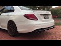 Mercedes Benz W213 E63S AMG Exhaust Cold Start Renntech ECU Tune and BMC Filters Anrky wheels by HRE