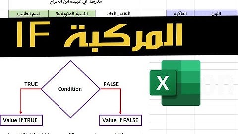 اكسل دالة IF المركبة - Excel Nested IF Function