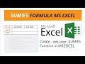 MS EXCEL - SUMIFS FUNCTION WITH DATE RANGE - SUMIFS FORMULA IN MS EXCEL HOW TO USE SUMIFS FUNCTION